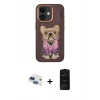MARSİLYAN™- iPhone 11 Kılıf İz Minimal Koleksiyonu - Siyah 6D Antistatik Mat Seramik Hayalet Nano Ekran Koruyucu + Pers Alüminyum Kamera Lens - LT