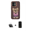 MARSİLYAN™- iPhone 11 Kılıf İz Minimal Koleksiyonu - Siyah 6D Antistatik Mat Seramik Hayalet Nano Ekran Koruyucu + Kamera Lens Koruma Cam - SF