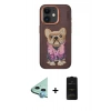 MARSİLYAN™- iPhone 11 Kılıf İz Minimal Koleksiyonu - Siyah 6D Antistatik Mat Seramik Hayalet Nano Ekran Koruyucu + Raze Metal Kamera Lens - MI