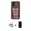 MARSİLYAN™- iPhone 11 Kılıf İz Minimal Koleksiyonu - Siyah 6D Antistatik Mat Seramik Hayalet Nano Ekran Koruyucu + Raze Metal Kamera Lens - GS