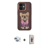 MARSİLYAN™- iPhone 11 Kılıf İz Minimal Koleksiyonu - Siyah Bilvis 3D Cam Ekran Koruyucu + Pers Alüminyum Kamera Lens - GI