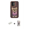 MARSİLYAN™- iPhone 11 Kılıf İz Minimal Koleksiyonu - Siyah Bilvis 3D Cam Ekran Koruyucu + Renkli Kamera Lens Koruma Cam - SI