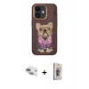 MARSİLYAN™- iPhone 11 Kılıf İz Minimal Koleksiyonu - Siyah Bilvis 3D Cam Ekran Koruyucu + Pers Alüminyum Kamera Lens - YL