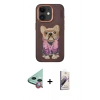 MARSİLYAN™- iPhone 11 Kılıf İz Minimal Koleksiyonu - Siyah Bilvis 3D Mat Cam Ekran Koruyucu + Raze Metal Kamera Lens - KI