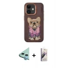 MARSİLYAN™- iPhone 11 Kılıf İz Minimal Koleksiyonu - Siyah Bilvis 3D Mat Cam Ekran Koruyucu + Raze Metal Kamera Lens - MI