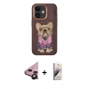 MARSİLYAN™- iPhone 11 Kılıf İz Minimal Koleksiyonu - Siyah Bilvis 3D Mat Cam Ekran Koruyucu + Siyah Raze Metal Kamera Lens