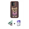 MARSİLYAN™- iPhone 11 Kılıf İz Minimal Koleksiyonu - Siyah Bilvis 5in1 3D Magic Cam Ekran Koruyucu + Raze Metal Kamera Lens - KI