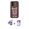 MARSİLYAN™- iPhone 11 Kılıf İz Minimal Koleksiyonu - Siyah Bilvis 5in1 3D Magic Cam Ekran Koruyucu + Raze Metal Kamera Lens - MR
