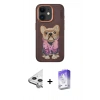 MARSİLYAN™- iPhone 11 Kılıf İz Minimal Koleksiyonu - Siyah Bilvis 5in1 3D Magic Cam Ekran Koruyucu + Raze Metal Kamera Lens - GS