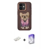 MARSİLYAN™- iPhone 11 Kılıf İz Minimal Koleksiyonu - Siyah Bilvis 5in1 3D Magic Cam Ekran Koruyucu + Renkli Kamera Lens Koruma Cam - SI