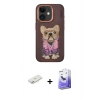 MARSİLYAN™- iPhone 11 Kılıf İz Minimal Koleksiyonu - Siyah Bilvis 5in1 5D Magic Hayalet Cam Ekran Koruyucu + Renkli Kamera Lens Koruma Cam - PE
