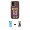 MARSİLYAN™- iPhone 11 Kılıf İz Minimal Koleksiyonu - Siyah Bilvis Hayalet Cam Ekran Koruyucu + Neon Fosforlu Kamera Lens - TU
