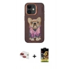 MARSİLYAN™- iPhone 11 Kılıf İz Minimal Koleksiyonu - Siyah Buffer Cam Ekran Koruyucu + Pers Alüminyum Kamera Lens - KI