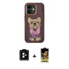 MARSİLYAN™- iPhone 11 Kılıf İz Minimal Koleksiyonu - Siyah Buffer Cam Ekran Koruyucu + PVD Metal Kamera Lens - TU