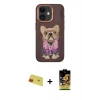 MARSİLYAN™- iPhone 11 Kılıf İz Minimal Koleksiyonu - Siyah Buffer Cam Ekran Koruyucu + Rainbow Kamera Lens Koruma Cam - KI