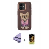 MARSİLYAN™- iPhone 11 Kılıf İz Minimal Koleksiyonu - Siyah Buffer Cam Ekran Koruyucu + Raze Metal Kamera Lens - MR