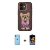 MARSİLYAN™- iPhone 11 Kılıf İz Minimal Koleksiyonu - Siyah Buffer Hayalet Cam Ekran Koruyucu + Neon Fosforlu Kamera Lens - YL