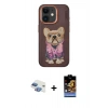 MARSİLYAN™- iPhone 11 Kılıf İz Minimal Koleksiyonu - Siyah Buffer Hayalet Cam Ekran Koruyucu + Pers Alüminyum Kamera Lens - GI