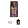 MARSİLYAN™- iPhone 11 Kılıf İz Minimal Koleksiyonu - Siyah Buffer Hayalet Cam Ekran Koruyucu + Pers Alüminyum Kamera Lens - KI