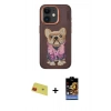 MARSİLYAN™- iPhone 11 Kılıf İz Minimal Koleksiyonu - Siyah Buffer Hayalet Cam Ekran Koruyucu + Rainbow Kamera Lens Koruma Cam - KI