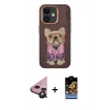 MARSİLYAN™- iPhone 11 Kılıf İz Minimal Koleksiyonu - Siyah Buffer Hayalet Cam Ekran Koruyucu + Raze Metal Kamera Lens - SH