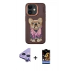 MARSİLYAN™- iPhone 11 Kılıf İz Minimal Koleksiyonu - Siyah Buffer Hayalet Cam Ekran Koruyucu + Raze Metal Kamera Lens - MR