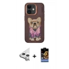 MARSİLYAN™- iPhone 11 Kılıf İz Minimal Koleksiyonu - Siyah Buffer Hayalet Cam Ekran Koruyucu + Raze Metal Kamera Lens - GS