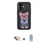 MARSİLYAN™- iPhone 11 Kılıf İz Minimal Koleksiyonu - Siyah Joko Magic 5D Cam + Pers Alüminyum Kamera Lens - KI