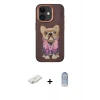 MARSİLYAN™- iPhone 11 Kılıf İz Minimal Koleksiyonu - Siyah Joko Magic 5D Cam + Sarı Renkli Kamera Lens Koruma Cam
