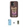 MARSİLYAN™- iPhone 11 Kılıf İz Minimal Koleksiyonu - Siyah Joko Magic 5D Hayalet Cam + Neon Fosforlu Kamera Lens - MI