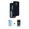 MARSİLYAN™- iPhone 11 Kılıf Kıvılcım Çizgi Serisi - Şeffaf 360 Full Body Arka Koruyucu + Neon Fosforlu Kamera Lens - MI