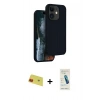 MARSİLYAN™- iPhone 11 Kılıf Kıvılcım Çizgi Serisi - Şeffaf Pasifik Cam Ekran Koruyucu + Rainbow Kamera Lens Koruma Cam - KI