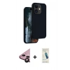 MARSİLYAN™- iPhone 11 Kılıf Kıvılcım Çizgi Serisi - Şeffaf Pasifik Cam Ekran Koruyucu + Raze Metal Kamera Lens - SH