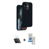 MARSİLYAN™- iPhone 11 Kılıf Kıvılcım Çizgi Serisi - Şeffaf Royal Nano Ekran Koruyucu + Kamera Lens Koruma Cam - SF