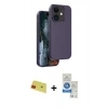 MARSİLYAN™- iPhone 11 Kılıf Kıvılcım Çizgi Serisi - Şeffaf Royal Nano Ekran Koruyucu + Rainbow Kamera Lens Koruma Cam - KI