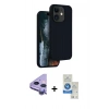 MARSİLYAN™- iPhone 11 Kılıf Kıvılcım Çizgi Serisi - Şeffaf Royal Nano Ekran Koruyucu + Raze Metal Kamera Lens - MR