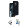 MARSİLYAN™- iPhone 11 Kılıf Kıvılcım Çizgi Serisi - Şeffaf Royal Nano Ekran Koruyucu + Raze Metal Kamera Lens - GS