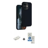 MARSİLYAN™- iPhone 11 Kılıf Kıvılcım Çizgi Serisi - Şeffaf Royal Nano Ekran Koruyucu + Renkli Kamera Lens Koruma Cam - SI