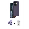 MARSİLYAN™- iPhone 11 Kılıf Kıvılcım Çizgi Serisi - Şeffaf Uv Polymer Nano Ekran Koruyucu + Raze Metal Kamera Lens - MR