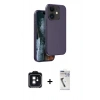 MARSİLYAN™- iPhone 11 Kılıf Kıvılcım Çizgi Serisi - Şeffaf Uv Polymer Nano Ekran Koruyucu + PVD Metal Kamera Lens - SH