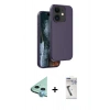 MARSİLYAN™- iPhone 11 Kılıf Kıvılcım Çizgi Serisi - Şeffaf Uv Polymer Nano Ekran Koruyucu + Raze Metal Kamera Lens - MI