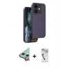 MARSİLYAN™- iPhone 11 Kılıf Kıvılcım Çizgi Serisi - Şeffaf Uv Polymer Nano Ekran Koruyucu + Raze Metal Kamera Lens - KI