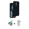 MARSİLYAN™- iPhone 11 Kılıf Kıvılcım Çizgi Serisi - Şeffaf Uv Polymer Nano Ekran Koruyucu + Raze Metal Kamera Lens - KI