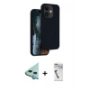 MARSİLYAN™- iPhone 11 Kılıf Kıvılcım Çizgi Serisi - Şeffaf Uv Polymer Nano Ekran Koruyucu + Raze Metal Kamera Lens - MI