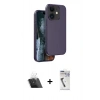 MARSİLYAN™- iPhone 11 Kılıf Kıvılcım Çizgi Serisi - Şeffaf Uv Polymer Nano Ekran Koruyucu + Kamera Lens Koruma Cam - SF