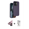 MARSİLYAN™- iPhone 11 Kılıf Kıvılcım Çizgi Serisi - Şeffaf Uv Polymer Nano Ekran Koruyucu + Raze Metal Kamera Lens - SH