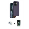 MARSİLYAN™- iPhone 11 Kılıf Kıvılcım Çizgi Serisi - Siyah 360 Mat Full Body Arka Koruyucu + Pers Alüminyum Kamera Lens - LT