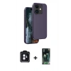 MARSİLYAN™- iPhone 11 Kılıf Kıvılcım Çizgi Serisi - Siyah 360 Mat Full Body Arka Koruyucu + PVD Metal Kamera Lens - MI