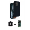 MARSİLYAN™- iPhone 11 Kılıf Kıvılcım Çizgi Serisi - Siyah 360 Mat Full Body Arka Koruyucu + PVD Metal Kamera Lens - TU