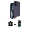 MARSİLYAN™- iPhone 11 Kılıf Kıvılcım Çizgi Serisi - Siyah 360 Mat Full Body Arka Koruyucu + PVD Metal Kamera Lens - TU